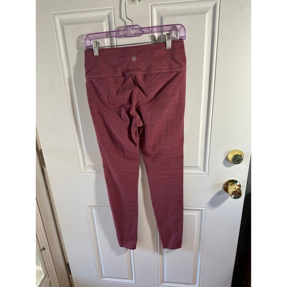 Designer Women's ATHLETA Size M Dusty Rose Colored Leggings - Picture 2 of 4